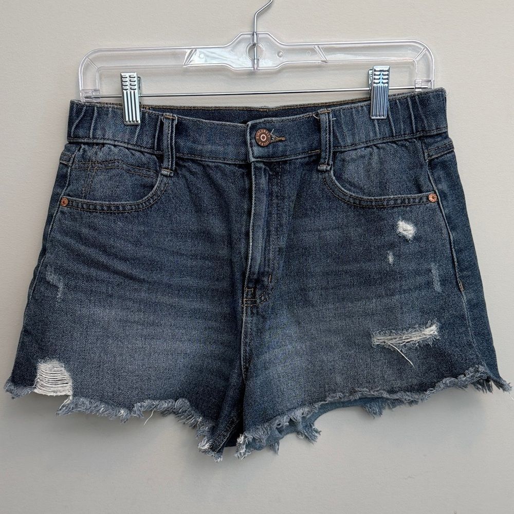 Sincerely Jules Dark Blue Distressed Jean Shorts. Size 9 /29.